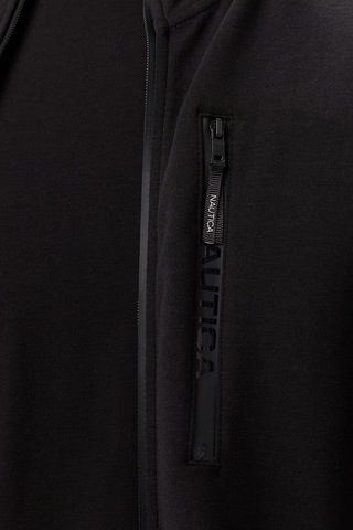 Nautica Erkek Siyah Classic Fit Fermuarlı Sweatshirt-11437 Siyah
