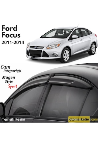 Ford Focus 3 Sedan Mugen Cam Rüzgarlığı 2011-2014