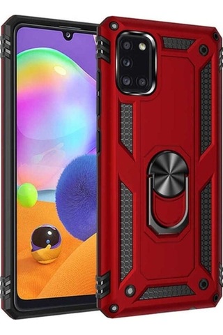 Galaxy Uyumlu A31 Kılıf Zore Vega Kapak Kırmızı