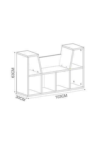 Tr Minderli Kitaplık - Oturma Alanlı 103 Cm Minimalist Tasarım Diğer