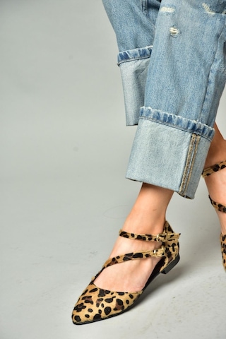 Fox Shoes Leopar Kadın Babet D726016902 LEOPAR Leopar