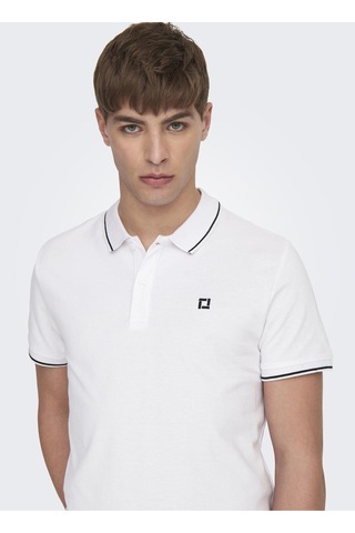 Only & Sons Erkek Beyaz Onsfletcher Life Slim Ss Polo Tişört - 22024827