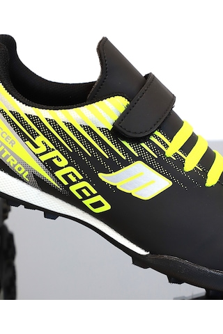 Kidessa 1753-1368 Bantlı Çocuk Halı Saha Futbol Ayakkab Siyah Yeşil Çok Renkli