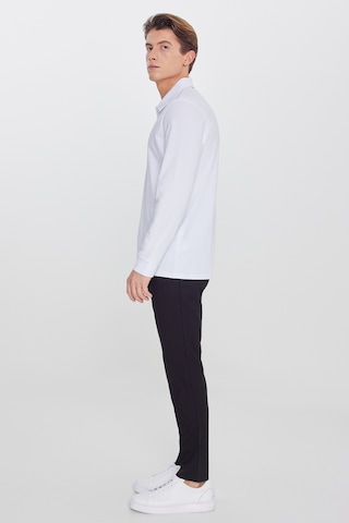 AC&Co / Altınyıldız Classics Erkek Sıyah Slim Fit Dar Kesim Yünlü Yan Cepli Takım Elbise Pantolonu Siyah
