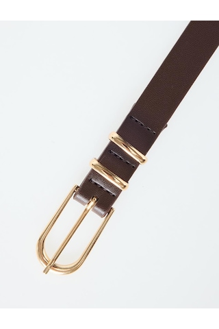 Jimmy Key Jimmy Key Kahverengi Deri Görünümlü İnce Kemer 6sw417069800