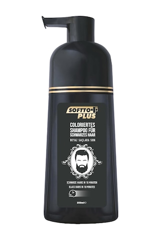 Softto Plus Black Haır Shampoo Siyahlaştırıcı Şampuan 350ml Beyaz