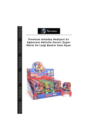 Premium Arkadaş Hediyesi Ev Eğlencesi Aktivite Gereci Super Mario Ve Luigi Baskılı Sulu Oyun