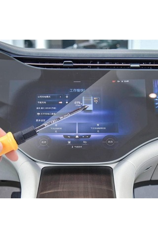 Tr Mercedes Eqs 450 İle Uyumlu Ekran Koruyucu Şeffaf Nano Tam Kaplama