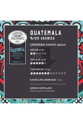 Caffe Corsini Guatemala %100 Arabica Çekirdek Kahve 250 G