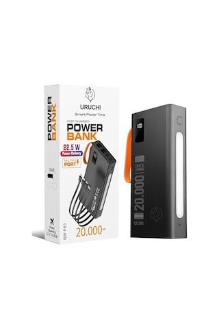 Rowi 10000 Mah Powerbank Cep Boy , Dijital Led Göstergeli Taşınabilir Şarj Cihazı, Type-c & Micro Usb Giriş,