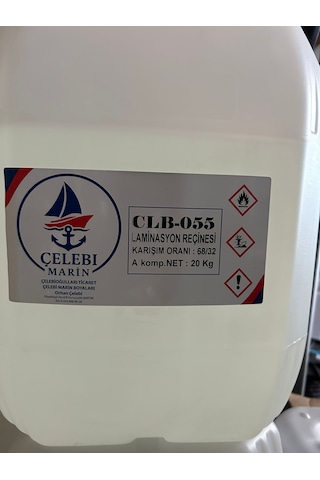 Çelebi Marin Epoksi Laminasyon Reçinesi Elyaf Reçinesi Ahşap Fiber Tekneler İçin 2/1 Karışımlı 30 Kg