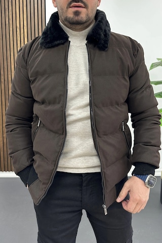 Edwox Erkek Slim Fit Soft Deri Mont Kahverengi Edw440 Kahverengi