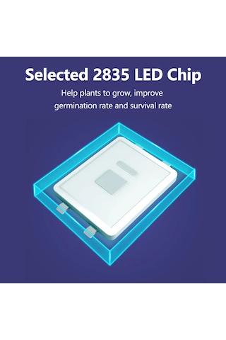 Mufunye E14 Taban Bitki Büyüme Lambası, 48 Led Kırmızı-mavi Spektrum, Ev/ofis/seracılık İçin Fotosentez Destekleyici Çok Renkli