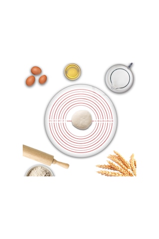 Decorita | Cam Hamur Açma Matı | Düz Renk - Beyaz | Çap40cm