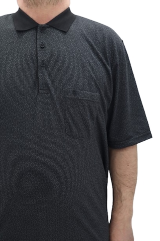 Becces Dmctekstil Erkek 004 Desenli Klasik Kesim Rahat Kalıp Tek Cepli Battal Polo Yaka T-shirt Siyah