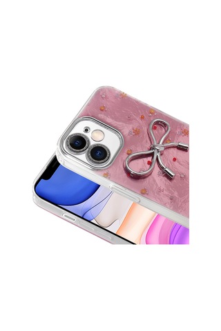 Apple Uyumlu iPhone 11 Kılıf Kamera Korumalı Figürlü Zore Ponti Silikon Kapak - Açık Mavi Açik Mavi