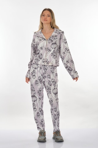 Perspective Kapüşonlu Desenli Çok Renkli Kadın Mont 24780090 001