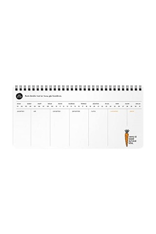 Hisli Şeyler 13x27 Spiralli, Stickerlı Haftalık Planner - Zirvedeyim Canım Duymuyorum, Renkli