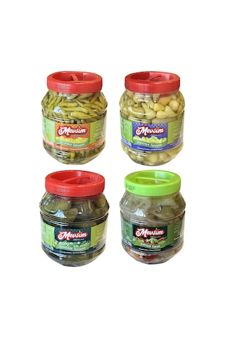 Mevsim Turşu Biber-salata-karışık 1350 Gr 4 Lü Karma Koli