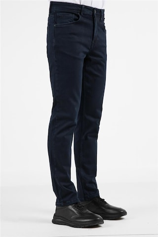 İmza Lacivert Gabardin 5 Cep Düz Paça Casual Slim Fit Pamuklu Denim Pantolon 1023255165 Lacivert