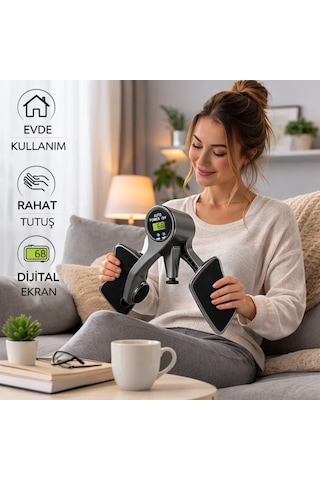 Triline Sayaçlı Dijital Kegel Egzersiz Spor Aleti Erkekler Ve Kadınlar İçin Pelvik Bacak Egzersiz Güçlendirme Siyah