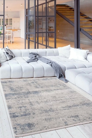 Breda Modern Salon Ve Oturma Odası Halısı - Gri Gri