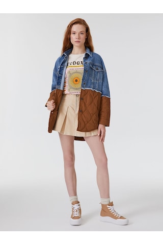 Loft Regular Fit Kadın Etek Ekru