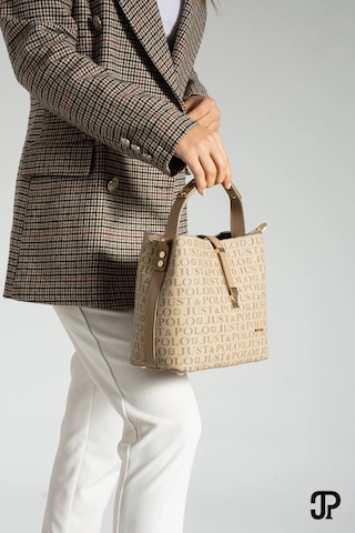 Just Polo Kadın Orta Boy Su Geçirmez Günlük Şık El Ve Omuz Çantası Ebat 23 X 18 Cm Shoulder Bag Bej