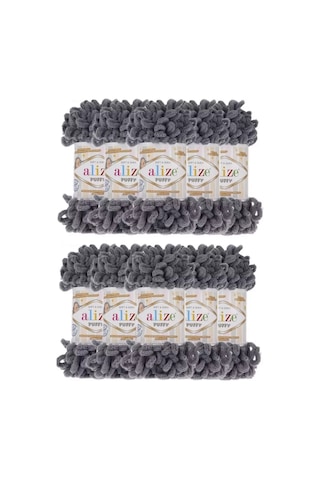 Alize Puffy Puffy 87 İplik - 10 Adet Peluş 238935389