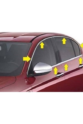 Fiat Egea Sedan Cam Çerçevesi Kenar Çıtası Krom Tamtur