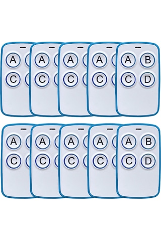 Junzhuodianpu Evrensel Garaj Kapısı Uzaktan Kumandası Çoğaltıcı Kod Yakalayıcı Klon 433mhz Kapı Anahtarlığı El Vericisi 10 Parça