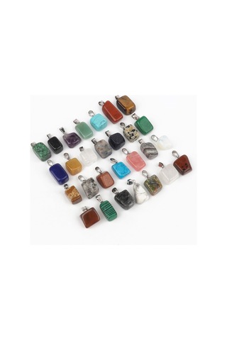 Soulader Doğal Taş Opal Boncuklu Kolye Ucu Charm Seti 5 Parça Düzensiz Şekil El Yapımı Kolye Tasarımı Kadınlar İçin Trend Dıy Takı Malzemeleri Çok REnkli