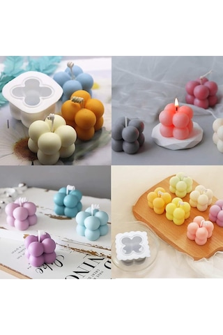 Bubble Mini Mum Kalıbı 2 Adet Beyaz