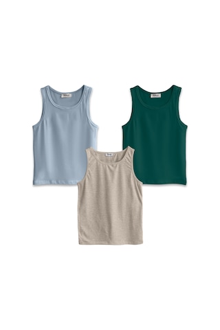 Yohannes Club, Erkek Çocuk, Pamuklu Slip&atlet, Alt-üst, 3 Çift Takım, Çok Renkli KARIŞIK RENK