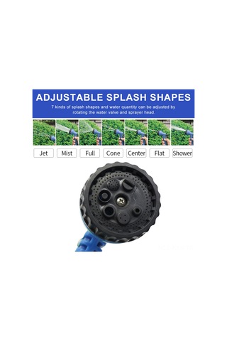 Kosona Mavi 50ft Genişleyen Su Hortumu - 7 Farklı Sprey Modu, Otomobil Yıkama, Bahçe Sulama Ve Temizlik İçin Dayanıklı Tasarım