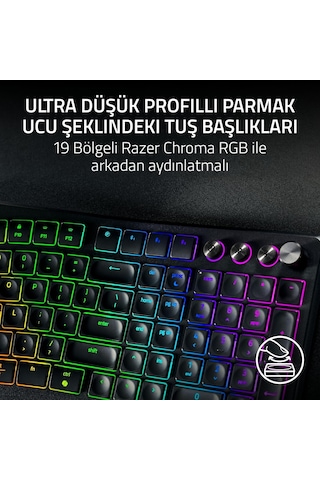 Razer Pro Type Ergo - Kablosuz Ikiye Ayrılabilir Ergonomik Rgb Kl
