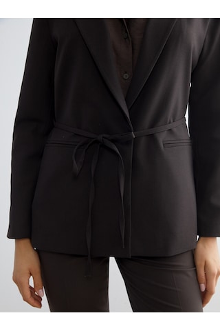 Lcwaıkıkı Classic Kahverengi Beli Kuşaklı Kadın Blazer Ceket