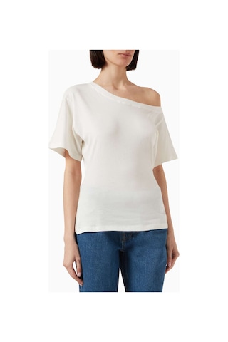 Banana Cici Elena Off-shoulder T-shirt - Beyaz - Premium Jersey Kumaş İle Rahat Şıklık