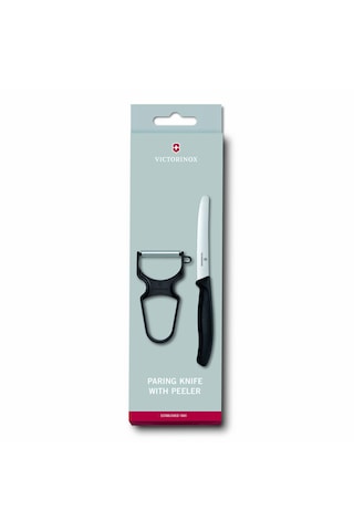 Victorinox Soyacak ve Sofra Bıçağı Seti 2 Parça Siyah Victorinox Soyacak ve Sofra Bıçağı Seti 2 Parça Siyah