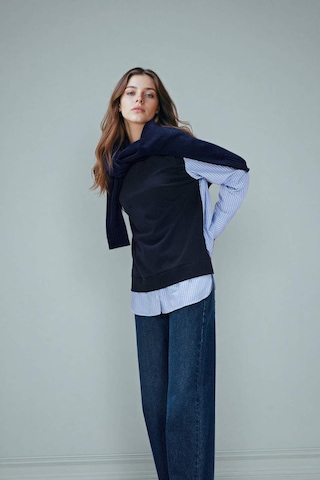 Defacto Regular Fıt Bisiklet Yaka Sweatshirt Kumaşı Sweatshirt Tunik G9278ax26spnv243 Lacivert-nv243