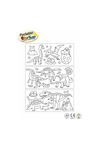 Amos Cam Boyama Seti Peelable Stıcker 6 x 10.5 ML Çok Renkli