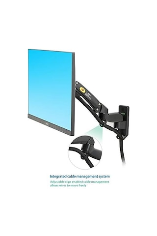 Bayou Nb F150 Ergoflex 17-35" Duvara Montaj Monitör Tutucu Kol Amortisörlü Monitör Standı