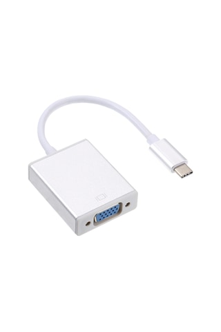 Mufunye Type-c'den Vga'ya Dönüştürücü, 5gbps Hızlı Veri Transferi, Hd Video Projeksiyon, Macbook Ve Telefon Uyumlu, Aluminyum Gövde, Gri