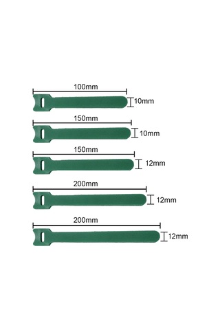 Maiyame Yeşil Nilon Bantlı Kablo Sıralayıcı - 10x100mm, Ev Ofis Kablolarını Düzenle, Yeniden Kullanılabilir Dayanıklı Bağlayıcı