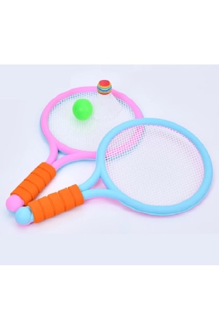 Çocuk Plaj Tenisi Badminton Raketi Seti Fileli Yeni Başlayanlar İçin