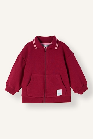 Defacto Polo Yaka Cepli Kalın Sweatshirt Hırka Kız Bebek I0629a526aubr239 Bordo-br239