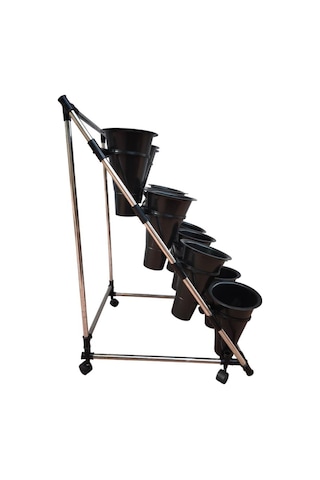 Tekerlekli Metal Saksı Standı