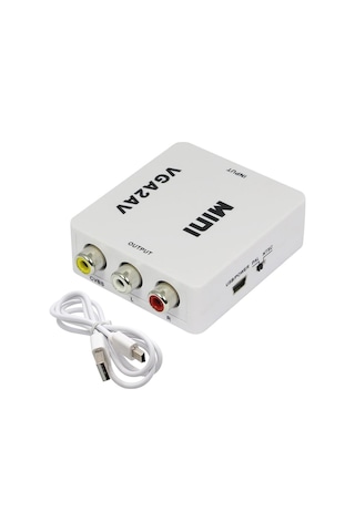 Gplus VGA2AV VGA RCA AV Dönüştürücü Çevirici Mini Switch