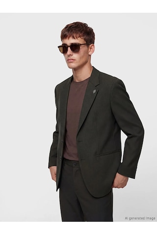 Lc Waikiki Yeşil Standart Kalıp Erkek Blazer Ceket
