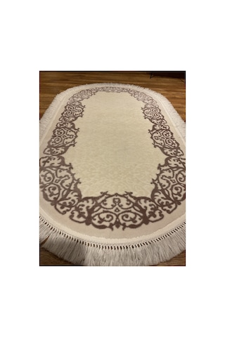 Daphne 11016a Lila-krem Oval Halı Çok Renkli